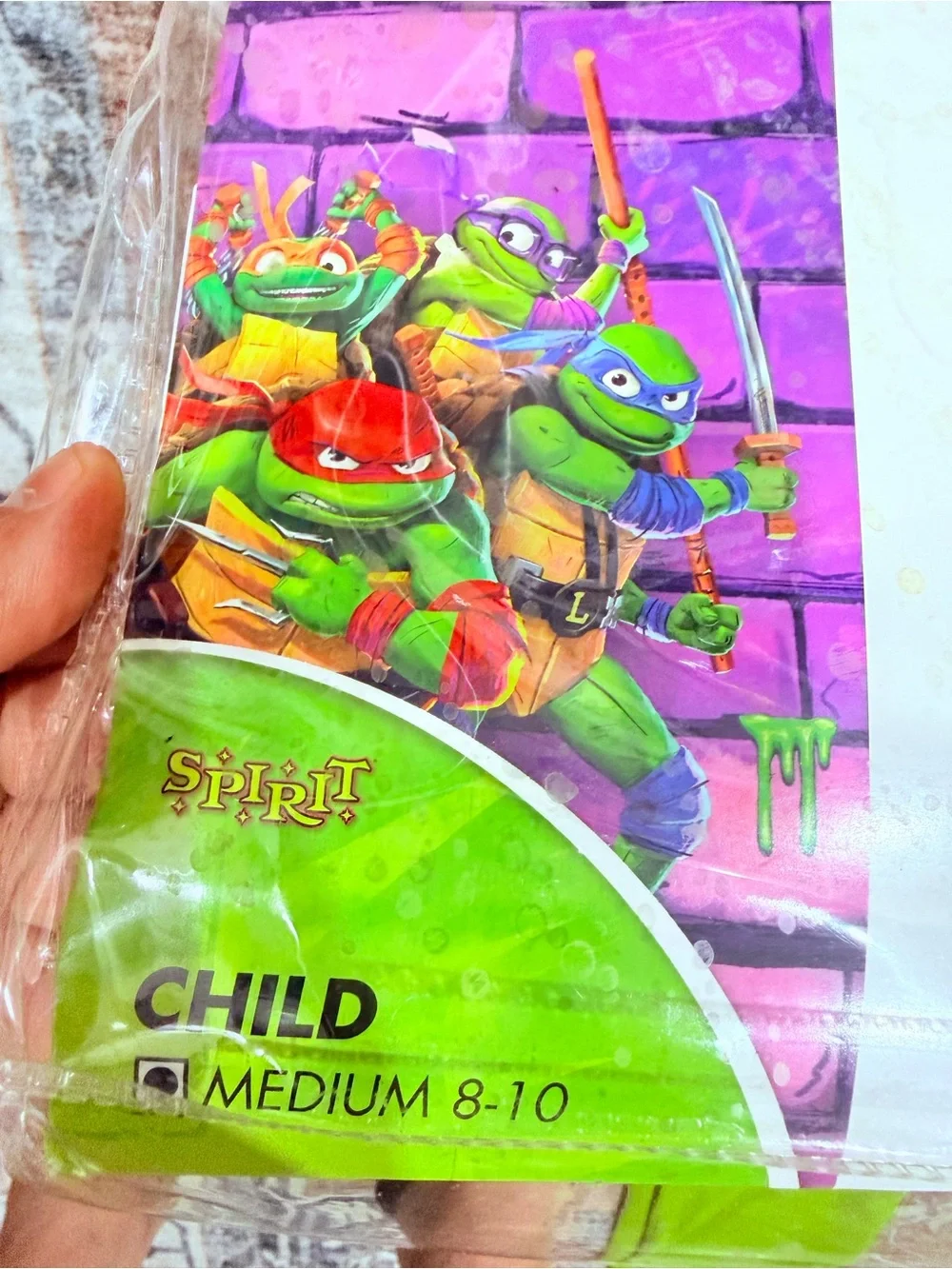 Kids Ninja Turtle Green & Purple Costume - Brand: